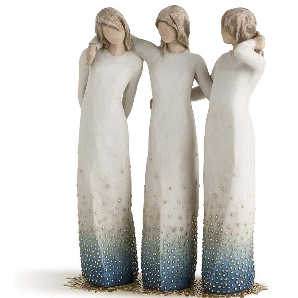 Willow Tree figurine - By My Side - One by one, over the years, we gather strength, through laughter and tears.