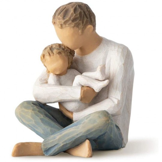 Figurina Willow Tree - Little One - Bebelus- Abia ne cunoastem: eu sunt taticul tau, iar tu vei fi mereu micutul meu!