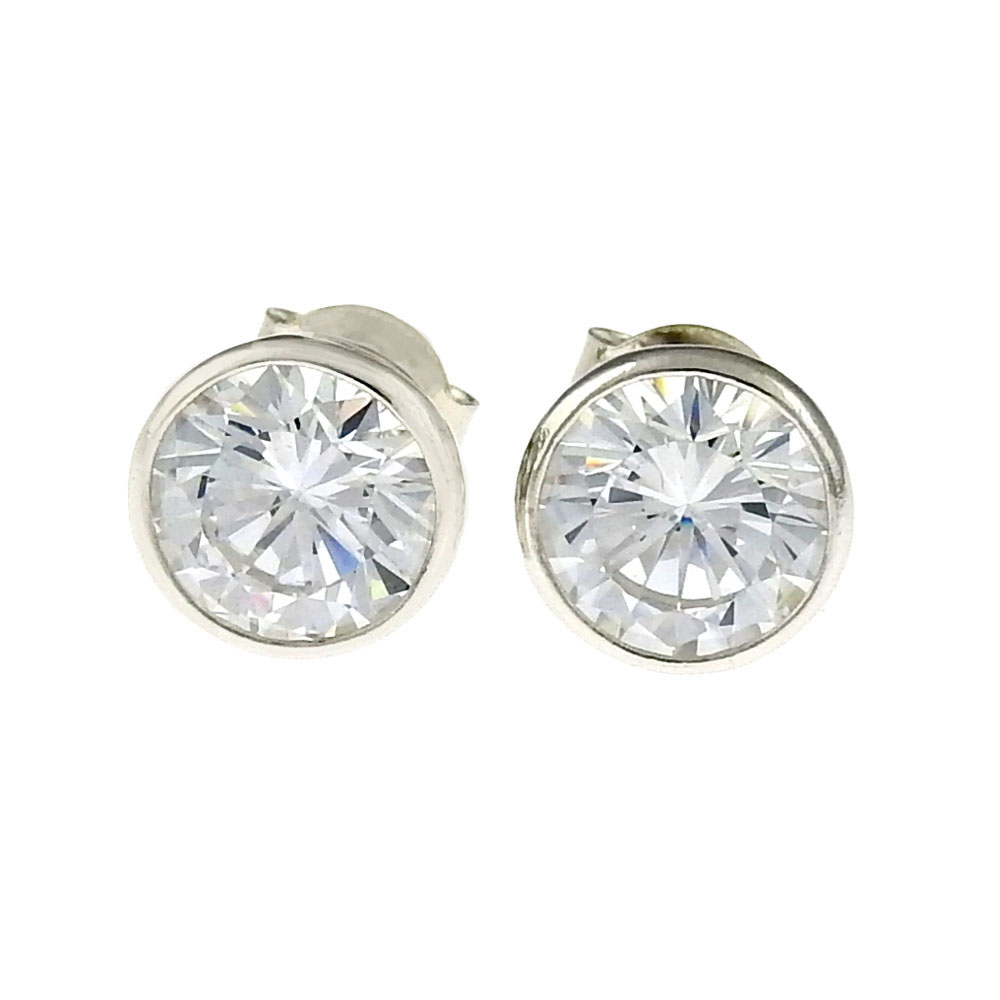 Cercei studs din argint 925 rodiat - 8mm