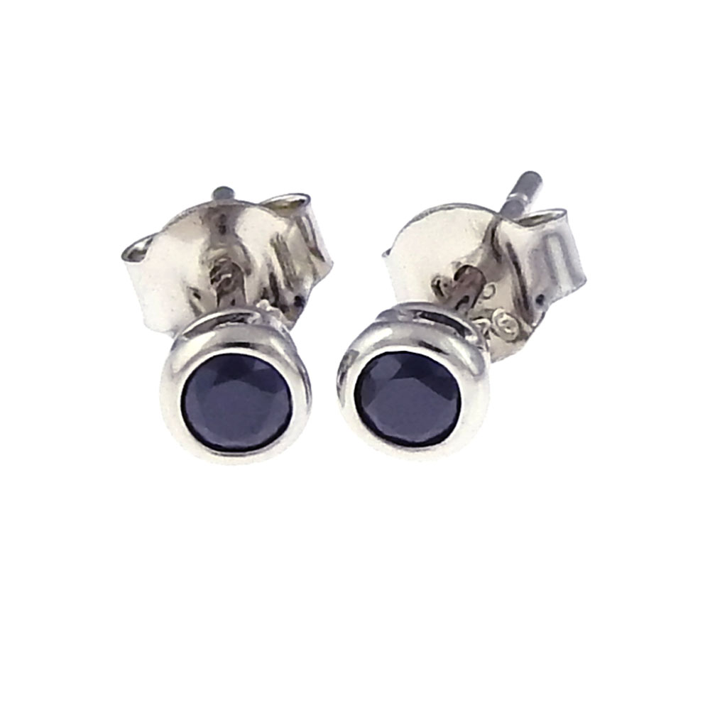 Cercei studs din argint 925 rodiat - 4mm