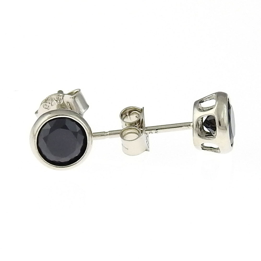 Cercei studs din argint 925 rodiat - 7mm