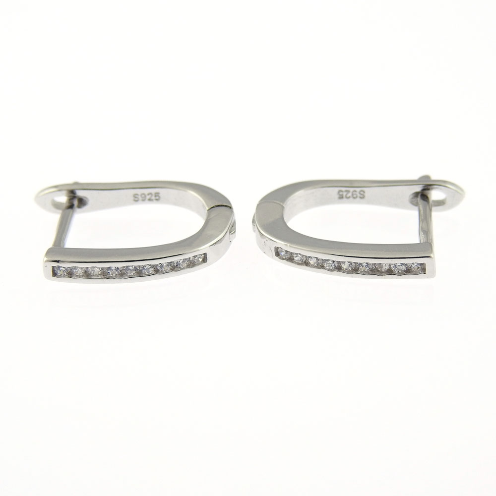 Tennis earrings with rhodium-plated silver 925 crystals