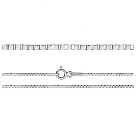 Dice chain, silver 925 plated with rhodium, 45cm