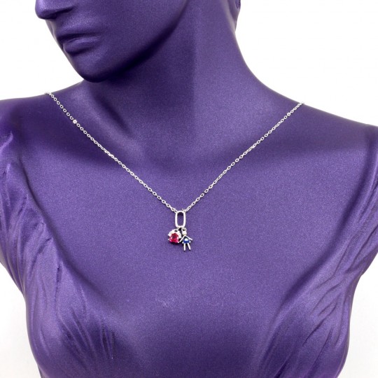 You are my heart necklace, rhodium-plated 925 silver