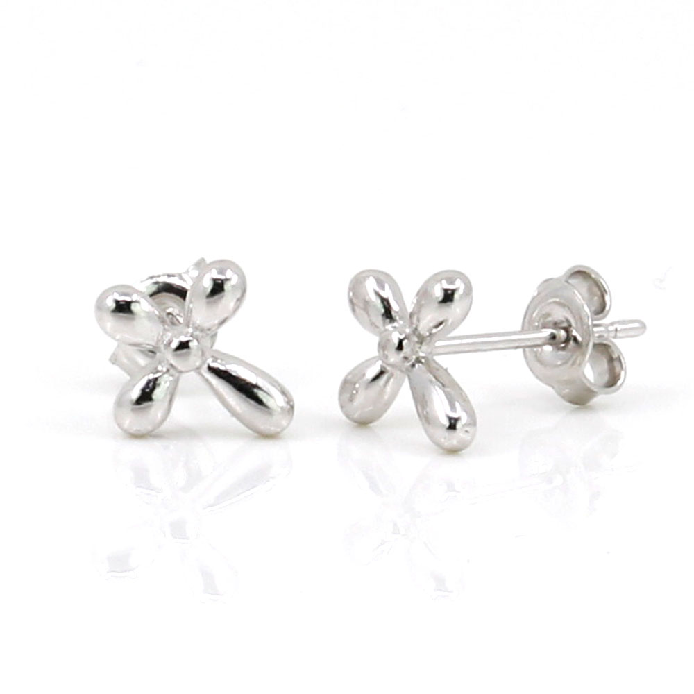 925 silver rhodium-plated cruciform earrings