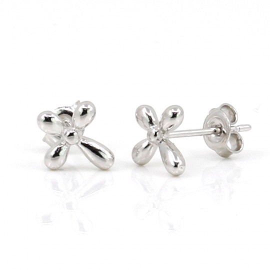 925 silver rhodium-plated cruciform earrings