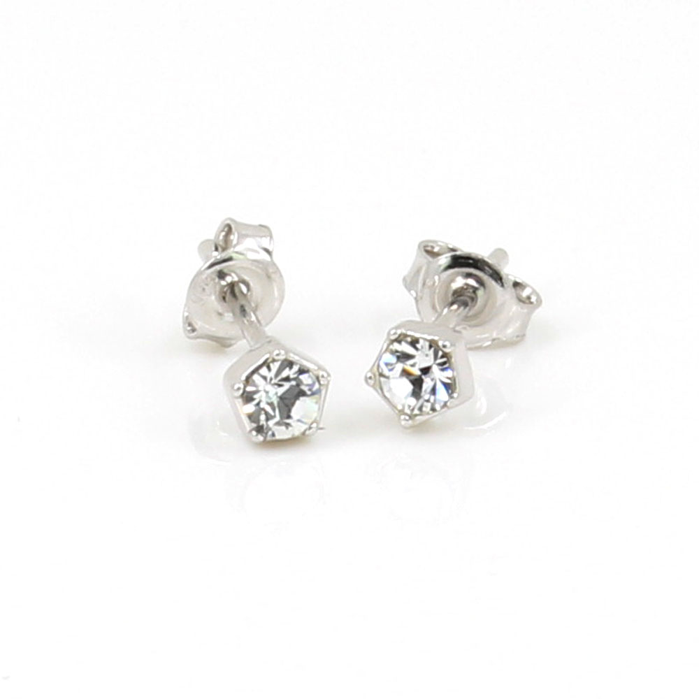 Cercei studs din argint 925 rodiat - 4mm