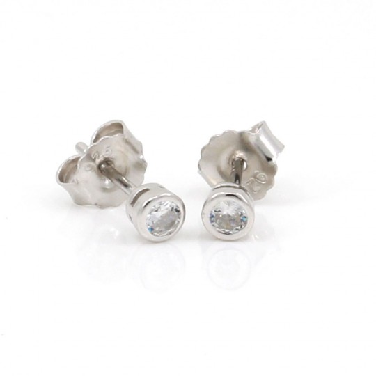 Cercei studs din argint 925 rodiat - 4mm