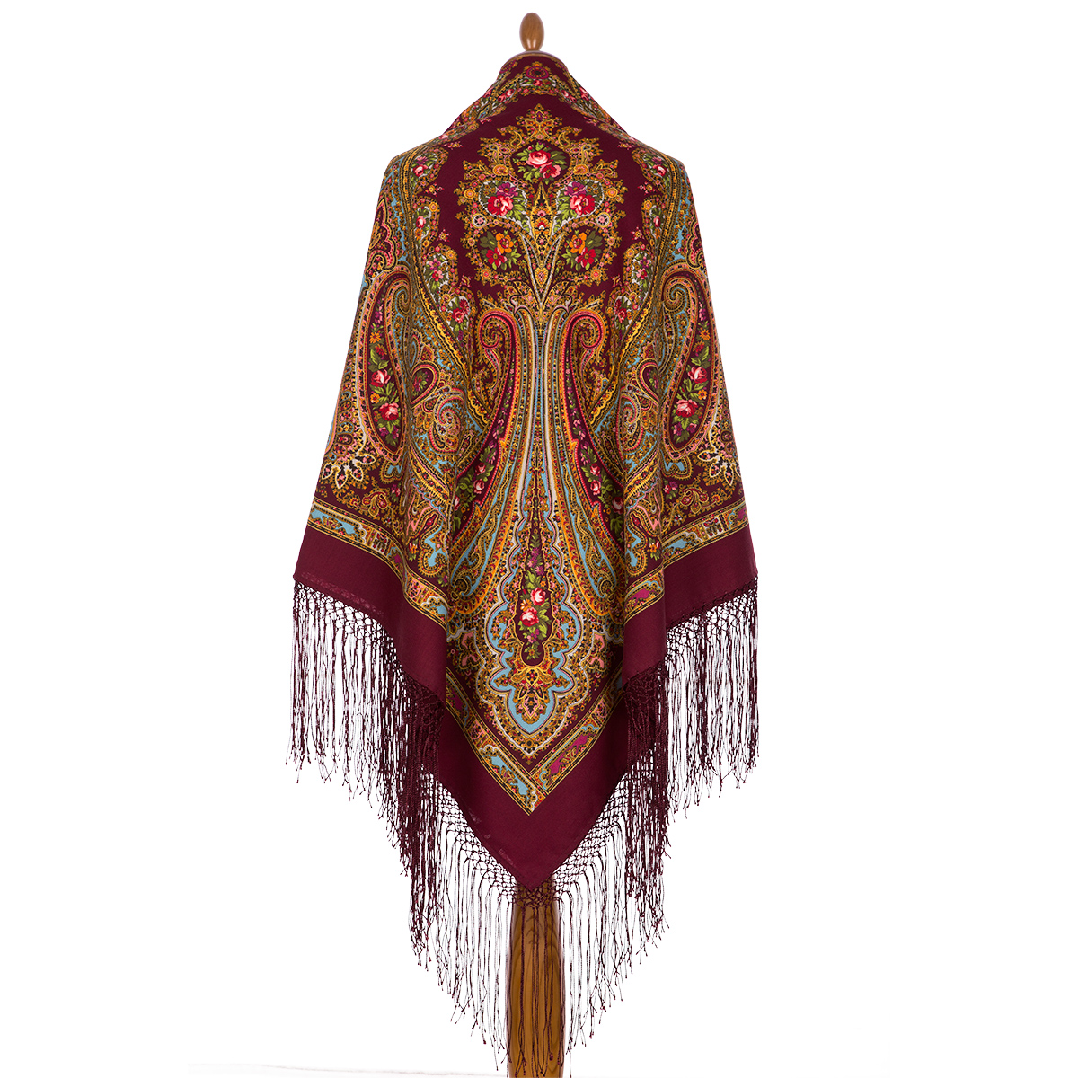 Premium shawl Sorceress, wool, brown - 148x148cm