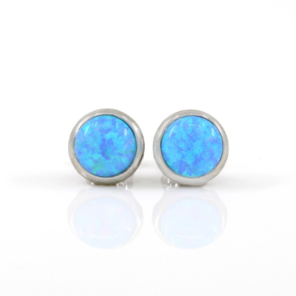 Cercei Azure Opal argint 925 rodiat, 8mm