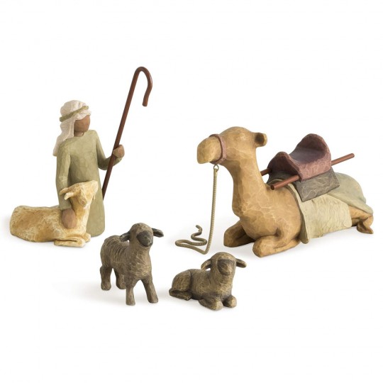 Figurina Willow Tree - Shepherd and Stable Animals -  Pastorul si animalele din grajd