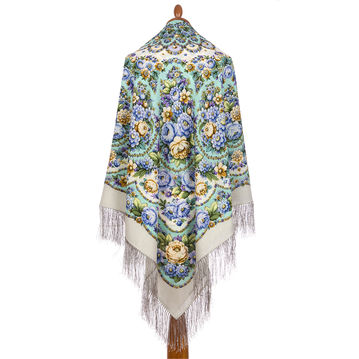 Sal premium Heart Name-day din lana, gri, 146x146cm