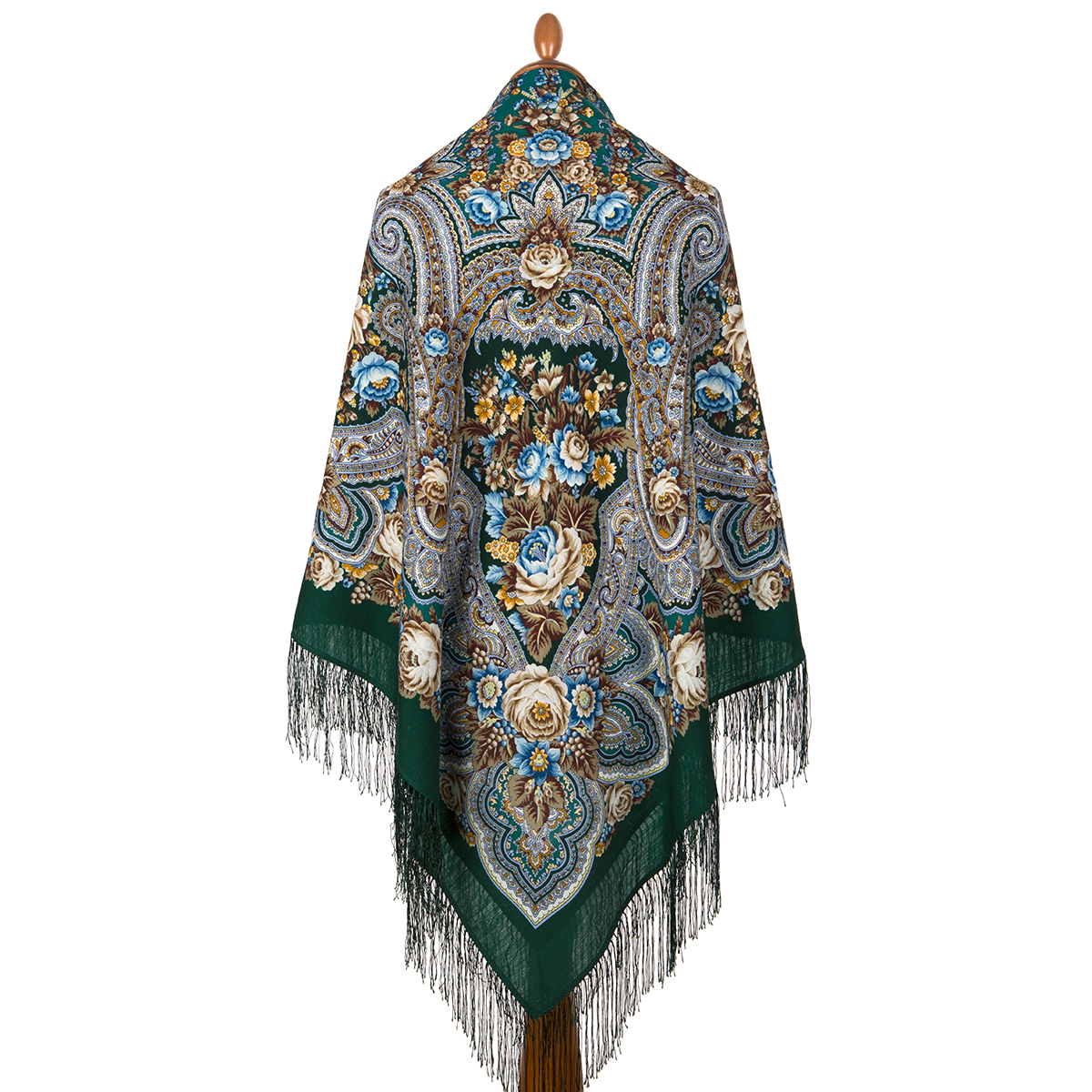 Sal premium Gift from the Fair din lana, verde, 146x146cm