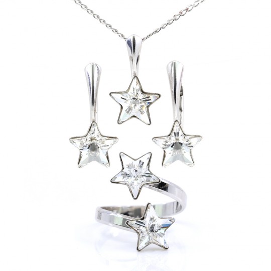 Set complet Star cu cristale Swarovski Crystal, argint 925 rodiat
