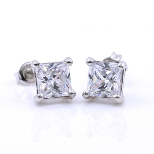 Cercei Romb cu cristale Swarovski crystal, argint 925 rodiat