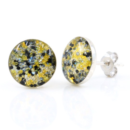 Cercei cu cristale Pixie Swarovski Unique Jonquil argint 925 rodiat