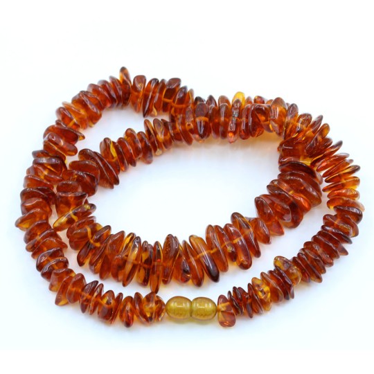 Colier din chihlimbar natural dark honey 54cm