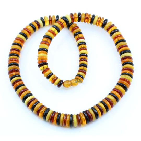 Colier din chihlimbar natural multicolor 50cm