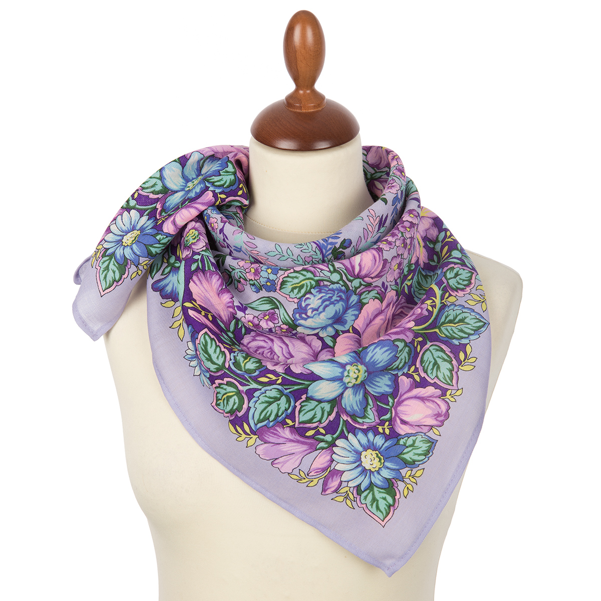 Esarfa premium Cherished Dream din lana, mov lila, 72x72cm