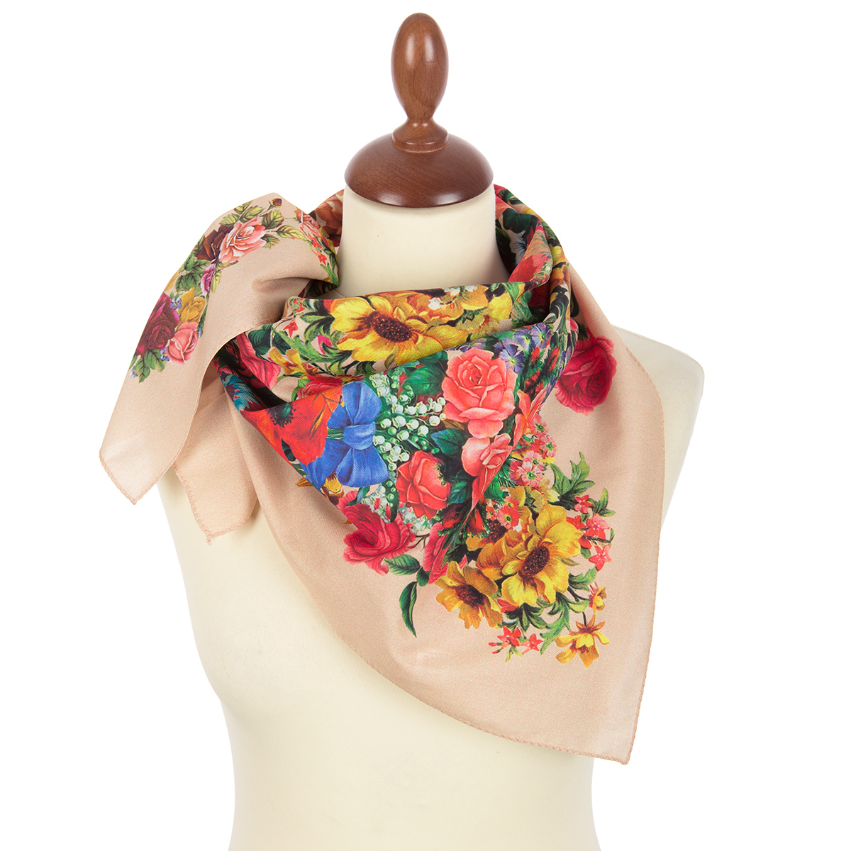 Premium scarf Ama, cotton - 80x80cm