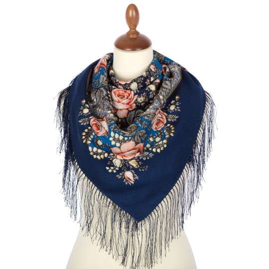 Premium scarf My Little Star, wool, intense blue - 89x89cm