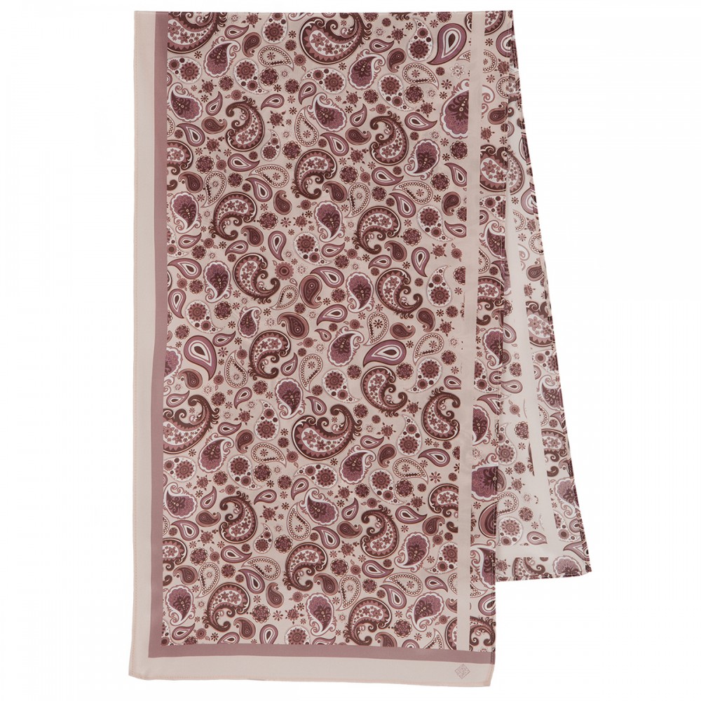 Premium scarf Fabulous drop, crepe de chine silk - 150x43cm