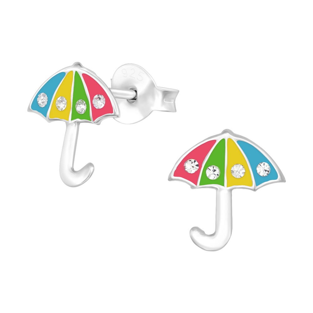Umbrella egg earrings, 925 silver, 8.5x9mm