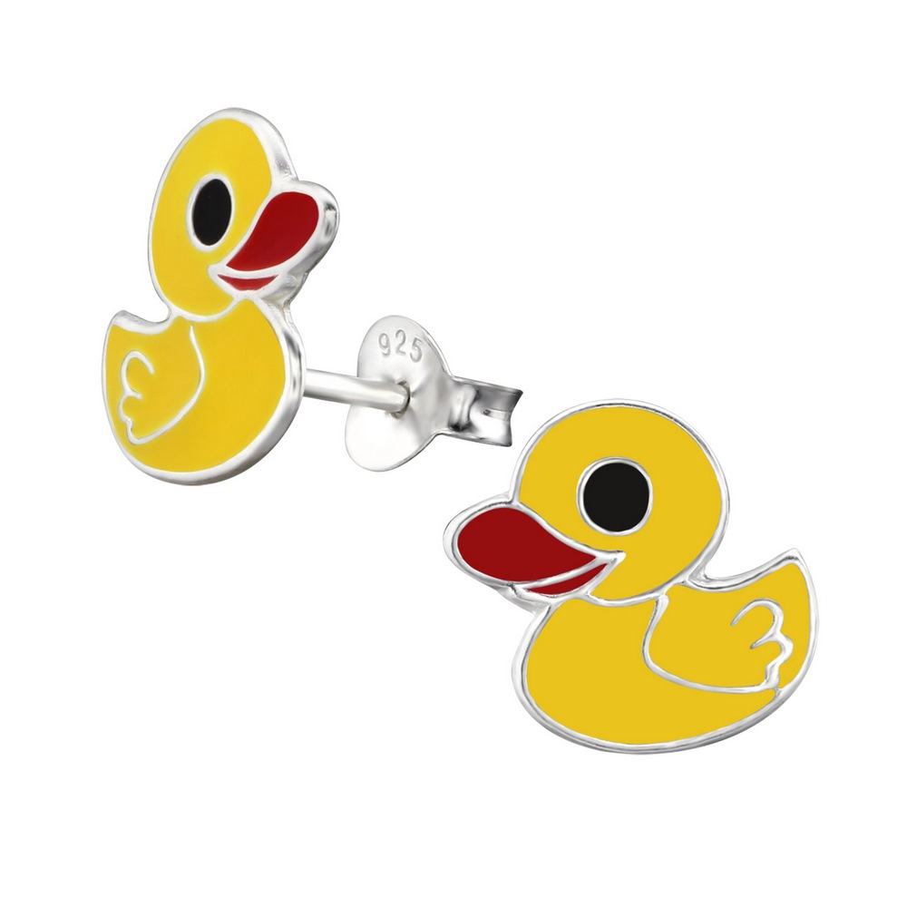 Little duck earrings, 925 silver, 11x11mm